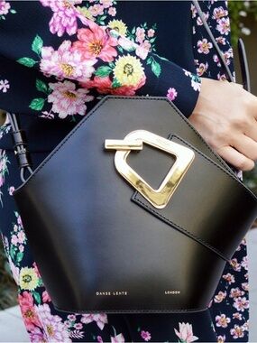 Danse Lente Mini Johnny Bucket Bag Black / Gold